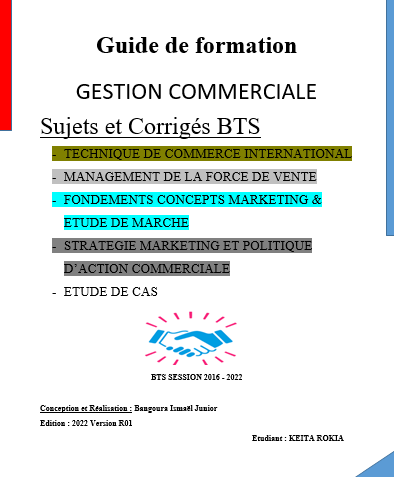 SUJETS BTS CORRIGES/GEC