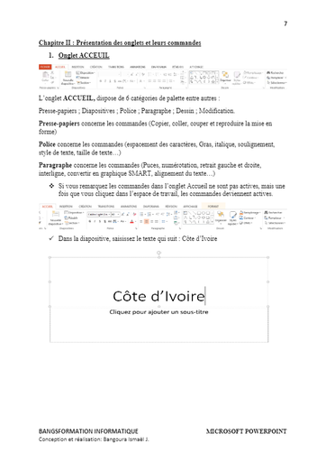 Microsoft PowerPoint CHAPITRE A