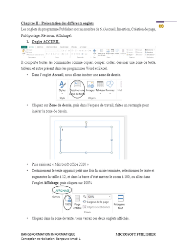 Microsoft Publisher CHAPITRE A